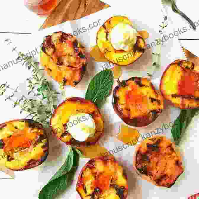 A Plate Of Grilled Peaches With Honey And Thyme Green Fire: Extraordinary Ways To Grill Fruits And Vegetables From The Master Of Live Fire Cooking