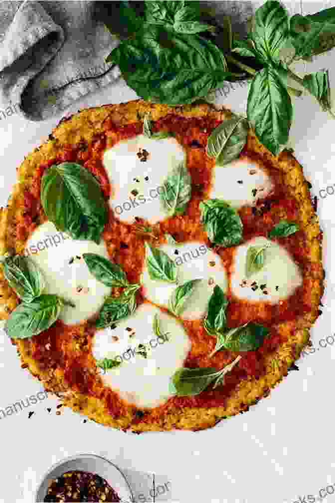 A Tantalizing Ketogenic Pizza, Featuring A Crispy Crust Topped With Savory Toppings. Keto Ninja Cookbook: Master In The Magic Of Ketogenic Recipes To Stay Healthy Everyday