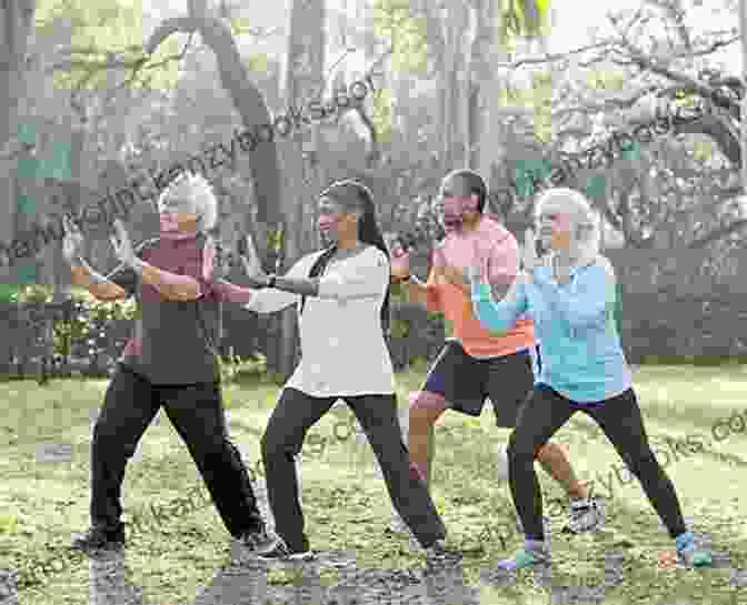 People Practicing Tai Chi In A Park, Smiling And Exercising Manual For Tai Chi Self Training