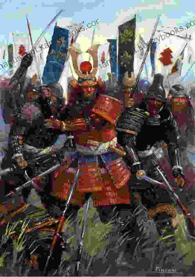 Samurai Warriors Clashing In A Fierce Battle, Painted In A Traditional Japanese Style To Chart The Clouds: A Legend Of The Five Rings Novel